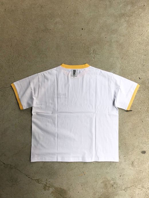 TENBOX OKAY BOSS!! TEE / WHITE/MUSTARD