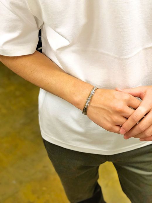 Indian Jewelry Wylie Secatero Silver&Copper Bangle / type D