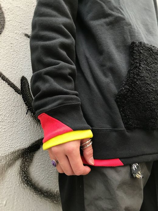 ALDIES Rib Swiching Big Parka / black