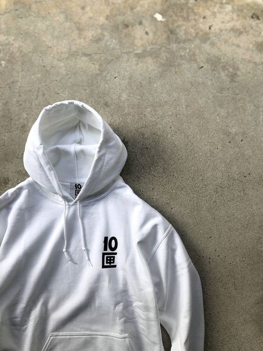 TENBOX TENBOX LOGO HOODIE / WHITE
