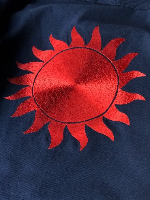 LOOKER LOOK.92 / SUN&MOON TEE / NAVY/RED