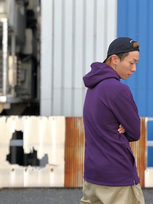 fulton SPN001 / "HIGH LINE" BOMBER HEAT HOODIE / PURPLE