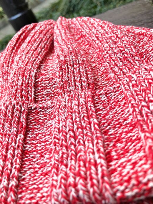 ROTOTO Mixed Silk Cotton Beanie / red