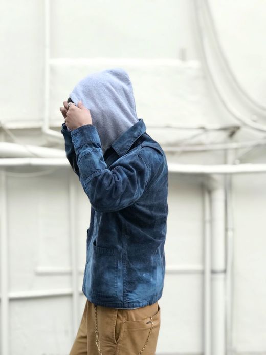 VOO VOO-974 / INDIGO PATCHWORK JKT / BLACK