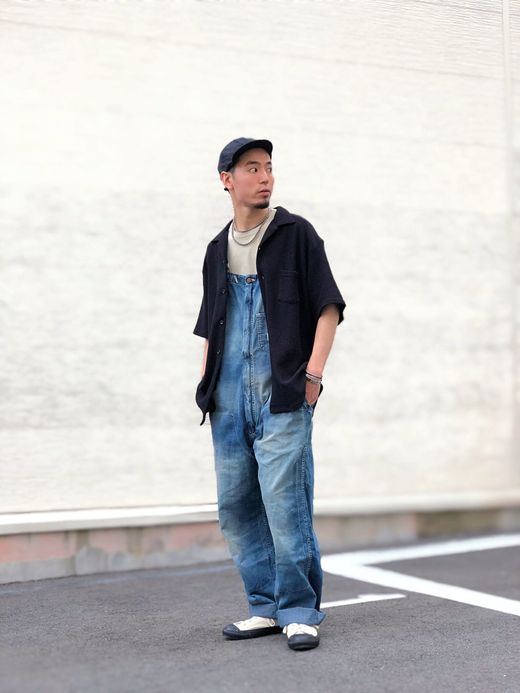 ANACHRONORM 8ozDenim Tapered Overall / indigo(aging wash)
