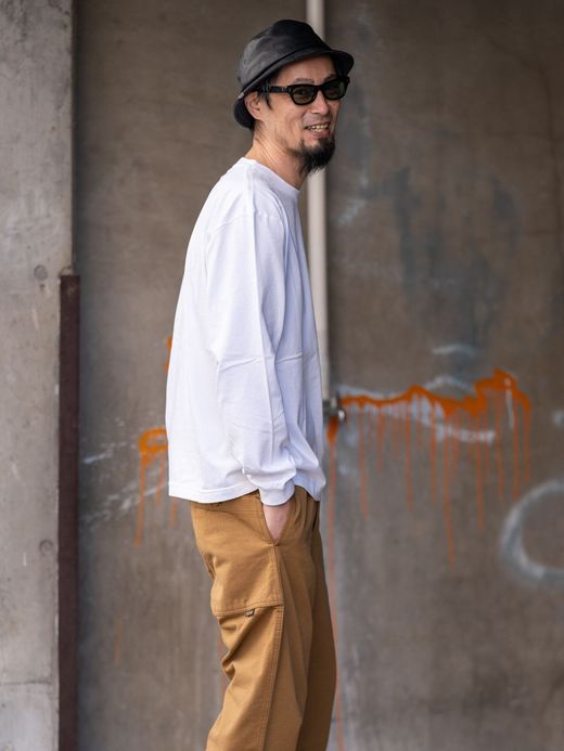 ANACHRONORM AN112 / EMBROID L/S T-S / WHITE