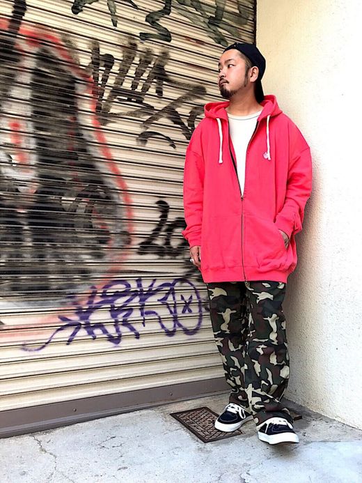 ALDIES Ultra Large Zip Parka / pink