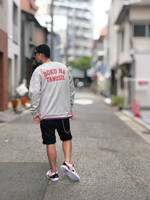 THE UNION TF00329 / "BOKUHA TANOSHII" CREW SWEAT / GRAY