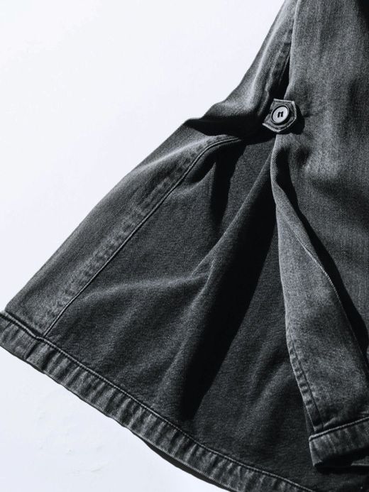 ANACHRONORM AN045-DP / PAINT DENIM ENGINEER COAT / BLACK BLEACH