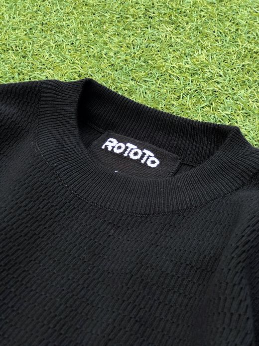 ROTOTO R7001 / COTTON THERMAL L/S KNIT / BLACK