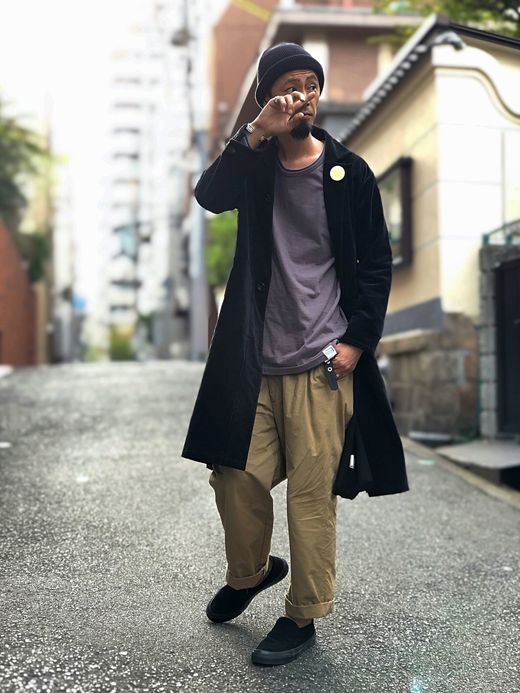 VOO VOO-867 / CORDUROY SHI-FU COAT / BLACK