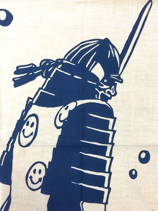  手拭い/武士 / 紺
