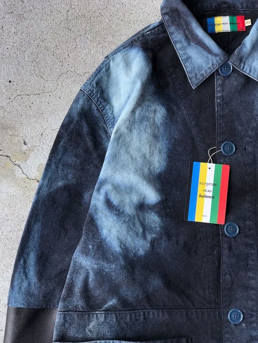 VOO VOO-974 / INDIGO PATCHWORK JKT / BLACK