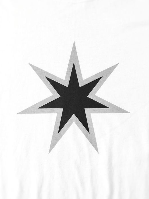 LOOKER Seven Star Tee / white/black