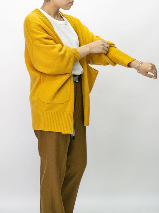 VOO VOO-1062 / FAT RIB CARDIGAN / Mustard