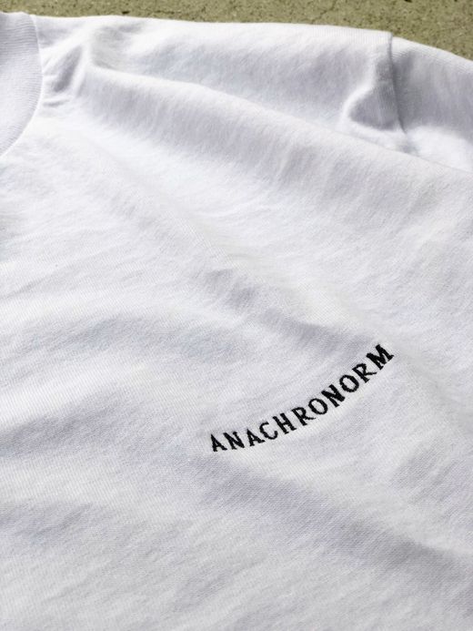 ANACHRONORM NM-TS07 / EMBROIDERED L/S T-S / WHITE B