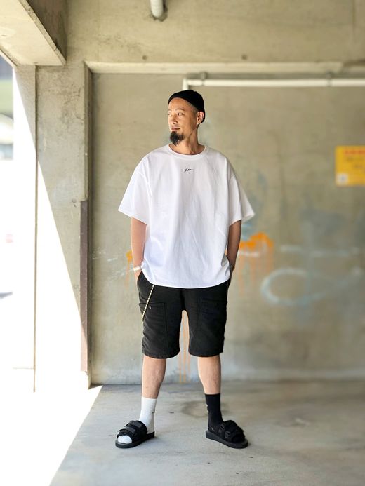 LOOKER LOOK.92 / SUN&MOON TEE / WHITE/BLACK