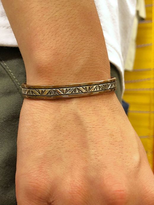 Indian Jewelry Wylie Secatero Silver&Copper Bangle / type D
