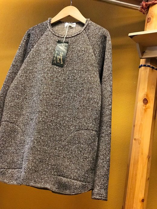 Spinner Bait ホームスパンフリースラグランクルーL/S / ブラウン