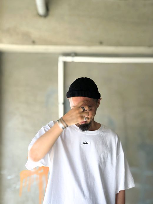 LOOKER LOOK.92 / SUN&MOON TEE / WHITE/BLACK