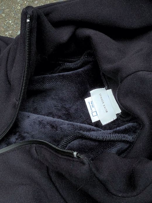 fulton SPN001 / "HIGH LINE" BOMBER HEAT HOODIE / BLACK