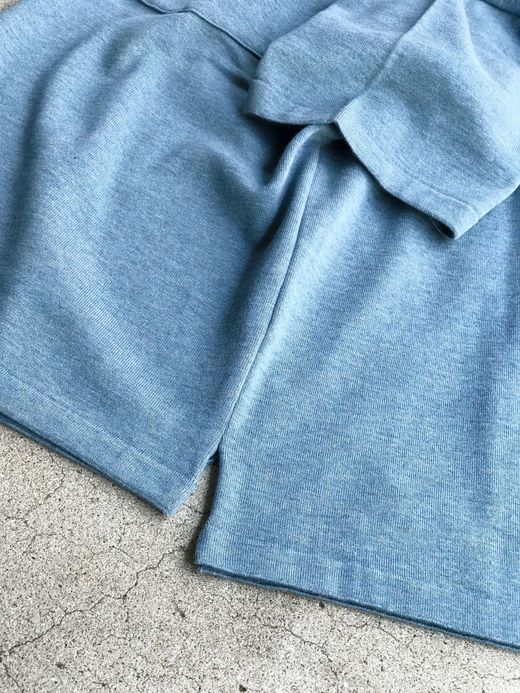 ROTOTO R7006 / MELANGE COTTON POCKET KNIT S/S / BLUE