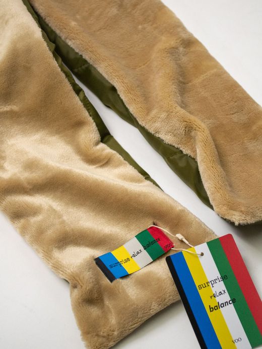 VOO VOO-SPG-078 / REV STOLE / OLIVE×LT.BEIGE