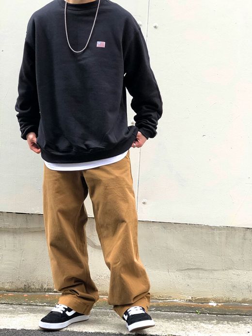 FLATBUSH Select American Flag Patch Crew SW / black