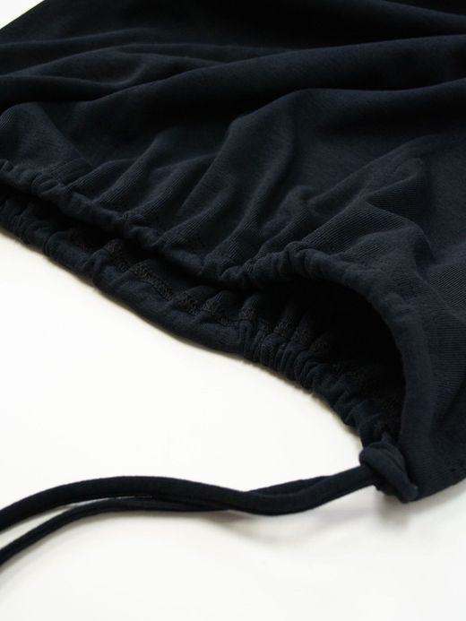 AXESQUIN-modified- 321019 / DRAW STRING TEE / BLACK