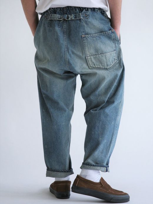 ANACHRONORM AN120-W / CINCHBACK DENIM EASY PANTS / INDIGO AGING WASH