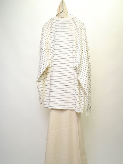 S.F.C SFCFW20CS02 / SIDE STRIPES LS TEE / WHITE/BLACK