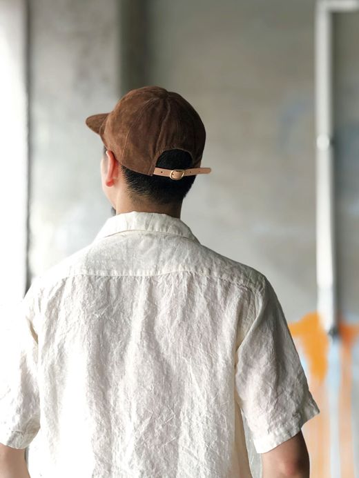 VOO VOO-A-199 / LEATHER CAP by DECHO / BROWN