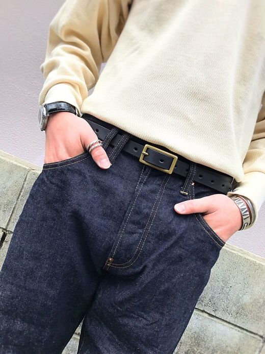 ANACHRONORM 20mm Long Belt By Brassbound / black