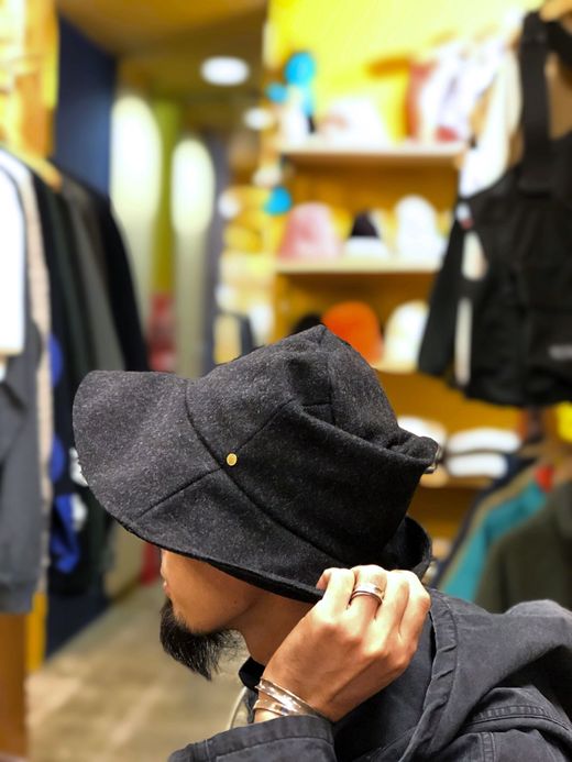 ANACHRONORM ANDC-046 / BIG MELTON HAT / BLACK