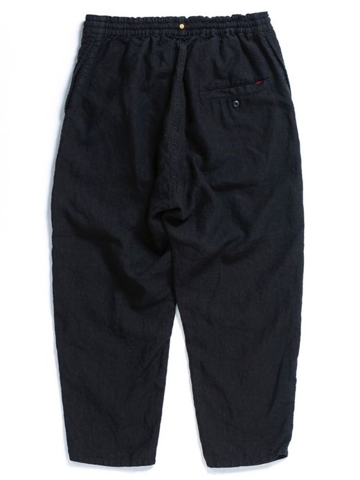 ANACHRONORM AN096 / LINEN TAPERED EASY PANTS / BLACK