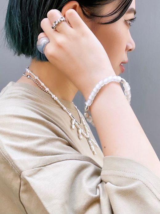 VOO VOO-URL-001 / "WHITE HEARTS" BRACELET / CLEAR MULTI 4