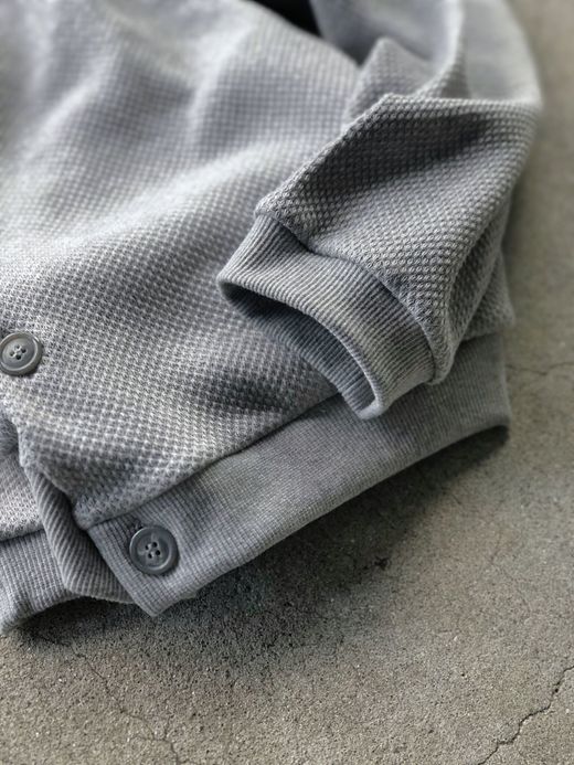 Spinner Bait 212LK / ローゲージストレッチカノコWフェイスカーディガン / トップグレー