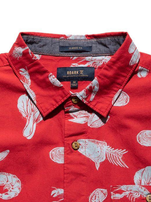 ROARK REVIVAL RW435 / "SEAFOOD STEW" WOVEN / RED