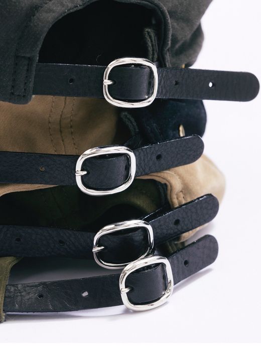 ANACHRONORM ANDC-050 / LEATHER BUCKLE CAP / CHARCOAL