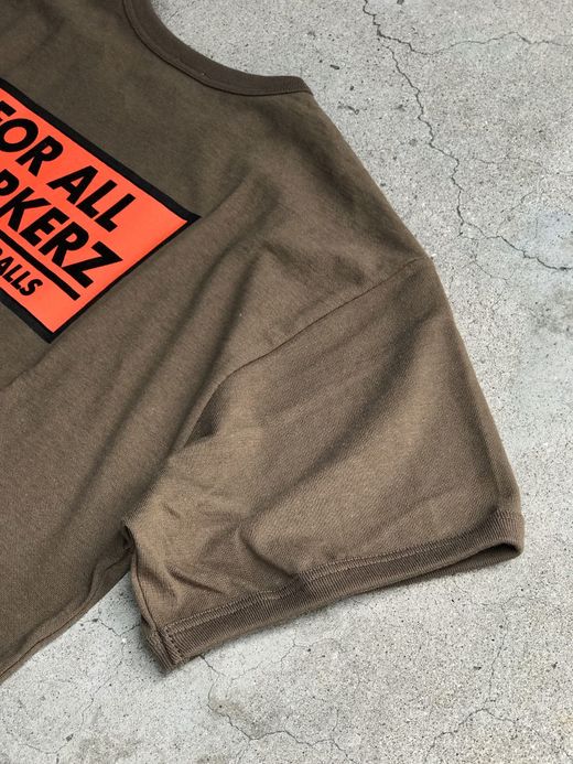 THE UNION TBO0007-2 / FOR ALL WORKERZ TEE / OLIVE