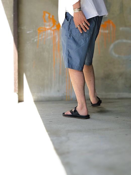 ANACHRONORM AN028 / FRONT FLAP EASY SHORTS / TOPBLUE