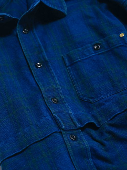 ANACHRONORM AN039 / RESIZE SHIRT / INDIGO AGING WASH