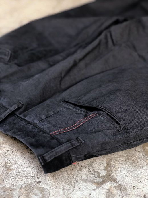 ANACHRONORM NM-TR03 / STANDARD TUCK WIDE TROUSERS / BLACK