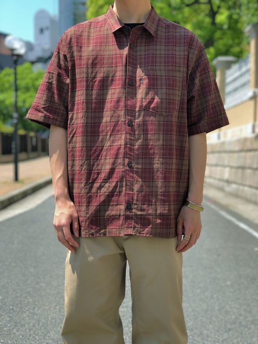 THE UNION Beige Half Shirts / beige×red