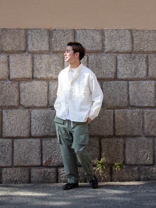 ANACHRONORM AN104 / WIDE B.D SHIRTS / OFF WHITE