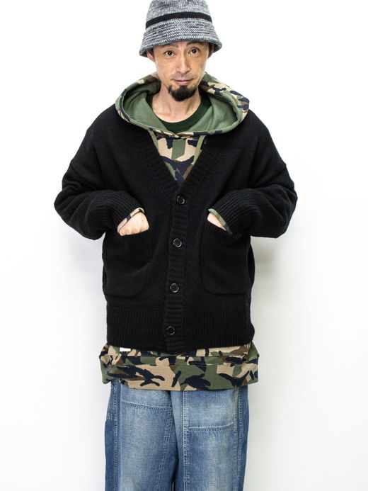 VOO VOO-1062 / FAT RIB CARDIGAN / Black