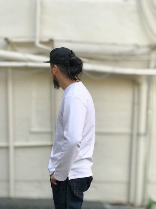 Spinner Bait 104AU / アメリカンドライ裏毛セットインクルーL/S / ホワイト