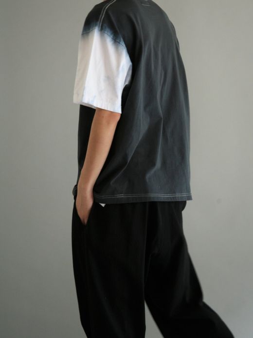 ANACHRONORM AN069 / SLEEVE TIE DYE T-SHIRT / BLACK