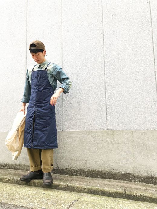  Winter Split Apron / navy