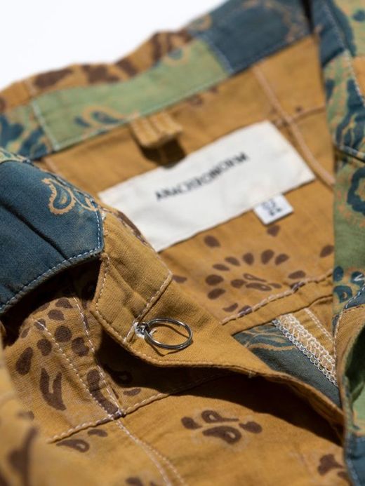 ANACHRONORM AN106 / S/S PATCH WORK COVERALL SHIRT / B.BEIGE
